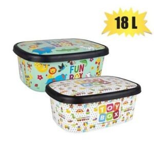 Storage box decorated flat 18l