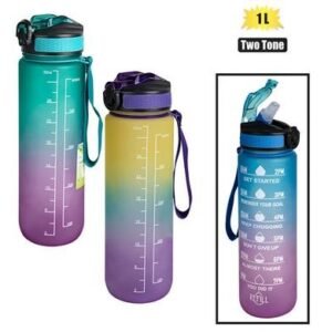 Water bottle 1l two-tone