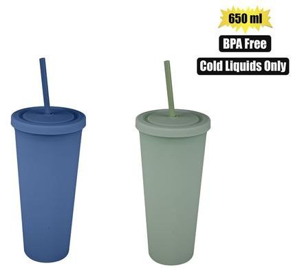 Tumbler double wall 650ml soft touch