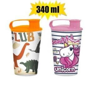 Tumbler w/spout 340ml assorted