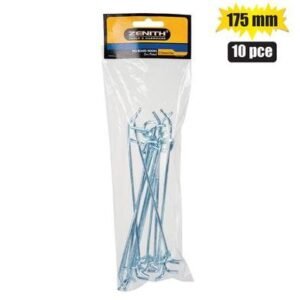 Pegboard-hooks single-prong 175mm pkt-10