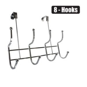 Hook hanger chrome 8-hook over door