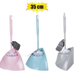 Toilet brush w/stand pl