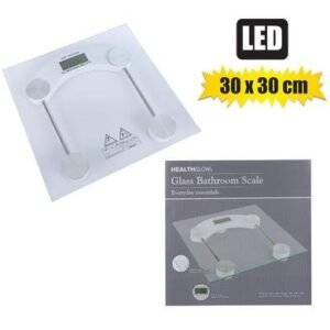 Bathroom scale square lcd glass platform
