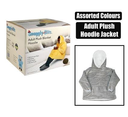 Blanket plush adult hoodie