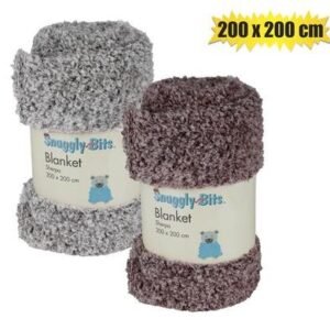 Blanket sherpa 200 x 200cm asstd