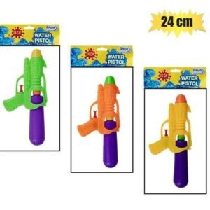 Gun water mini pistol 24cm, asstd