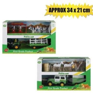 Vehicle farm jeep tractor set 34x21cm