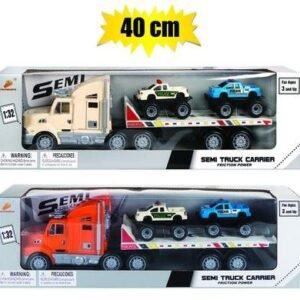 Vehicle playset truck & trailor w/2cars