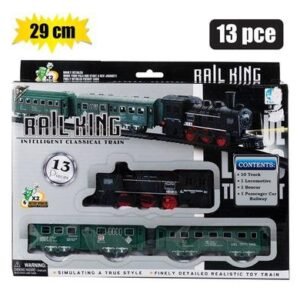 Battery operated train set 13pc 29cm