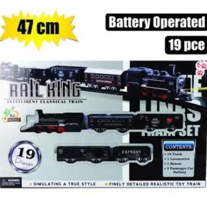Battery operated train set 19pc 47cm