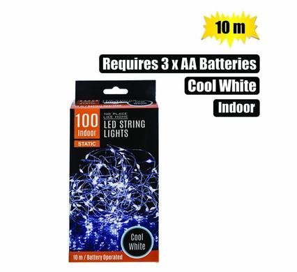 Light fairy led-100x cool wht 10m b/o