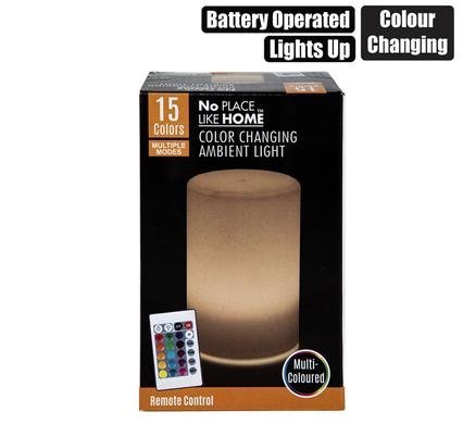 Orn light cylinder lamp w/remote