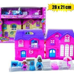 Play-set doll house w/acc 28x21cm