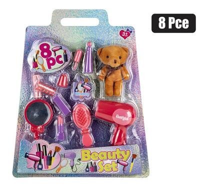 Playset beauty set with plush bear