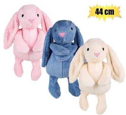 Plush bunny flappy ears & pink 44cm