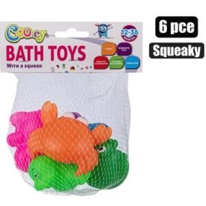 Baby bath bud vinyl toys squeak 6pc