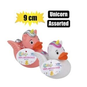 Baby vinyl themed duck 9cm, unicorn astd