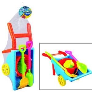 Beach-set pl wheel-barrow w/accessories