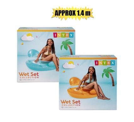 Intex lounger 137x122cm pillow-back