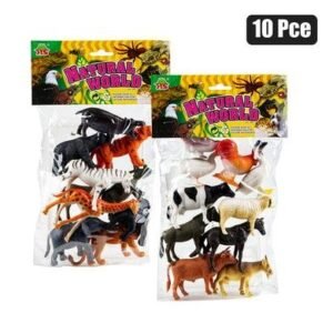 Animals assorted rubber 10pc