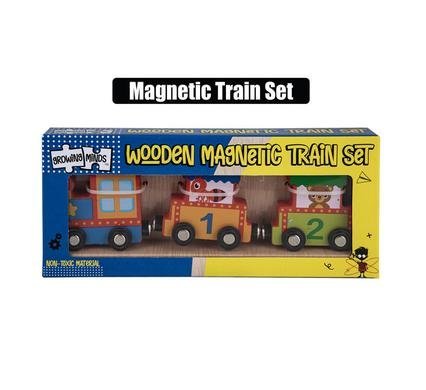 Edu wood magnetic train set