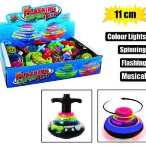 Novelty flashing spinning top 11cm