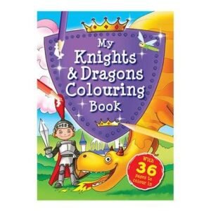 Book colouring knights and dragons