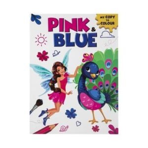Book colouring & copy pink blue