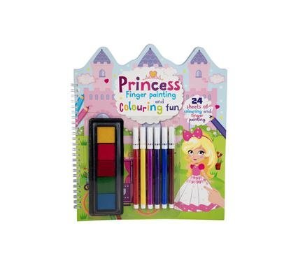 Book activity princess finger paint