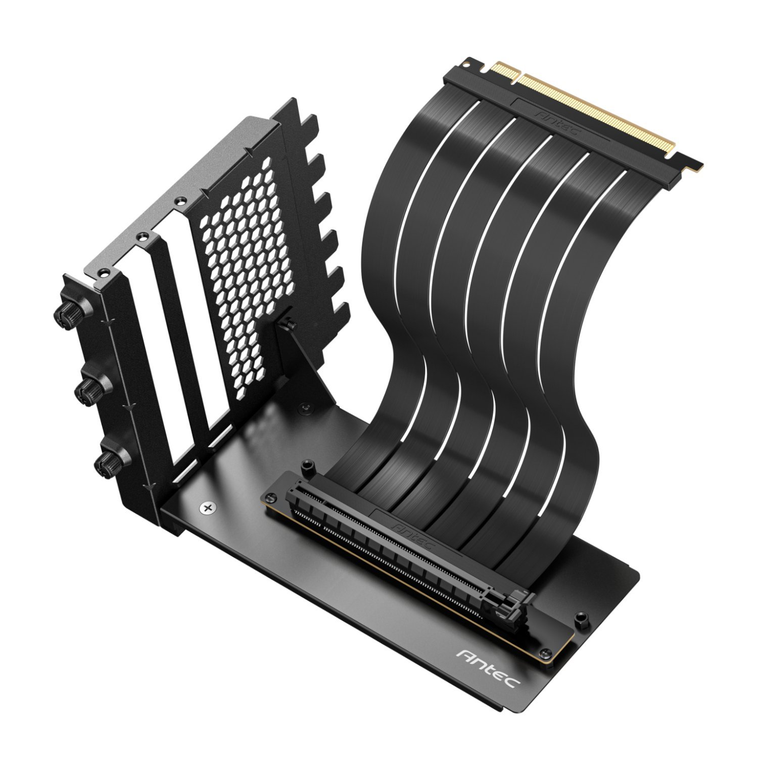 Antec PCI-E 4.0 Riser Cable Vertical Bracket Kit (200mm) - Black - MimiHub