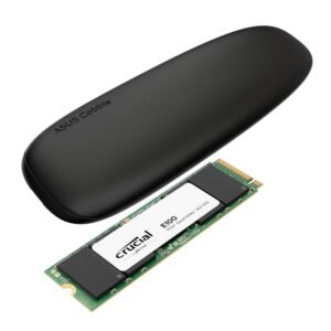 Asus Cobble M.2 SSD Type-C Enclosure and Crucial E100 1TB NVMe Bundle – Black