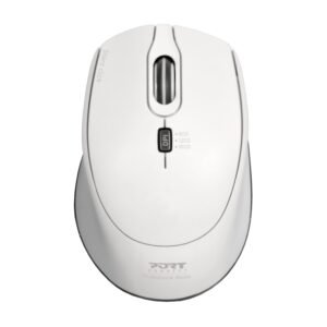Port Connect Silent 1600DPI 3 Button Wireless Mouse - White