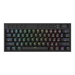 REDRAGON Horus Mini Pro 61Key Wireless Bluetooth Red Switch RGB Low Profile Gaming Mechanical Keyboard – Black