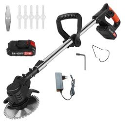 24V Cordless Electric Grass Cutter Lithium Battery Lawn Mower With 3 Kinds of Blades